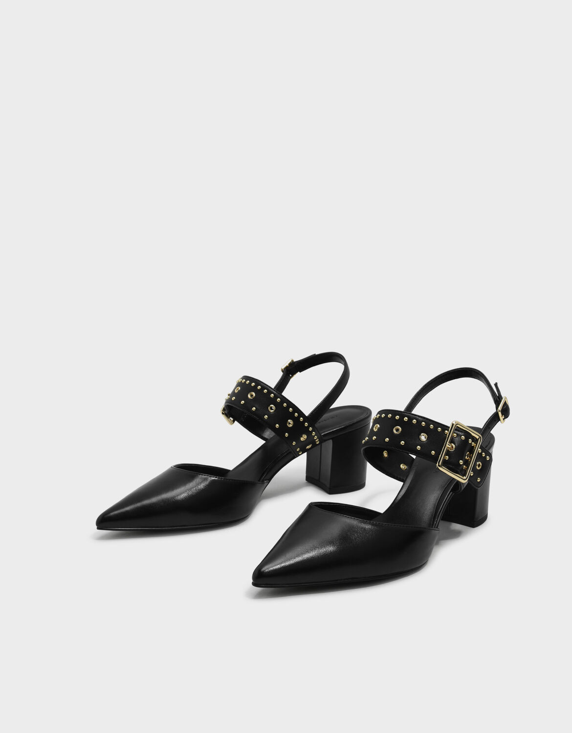 Studded Pointed Slingbacks