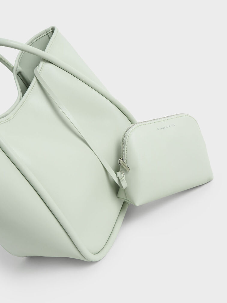 Tubular Slouchy Tote Bag, Mint Green, hi-res