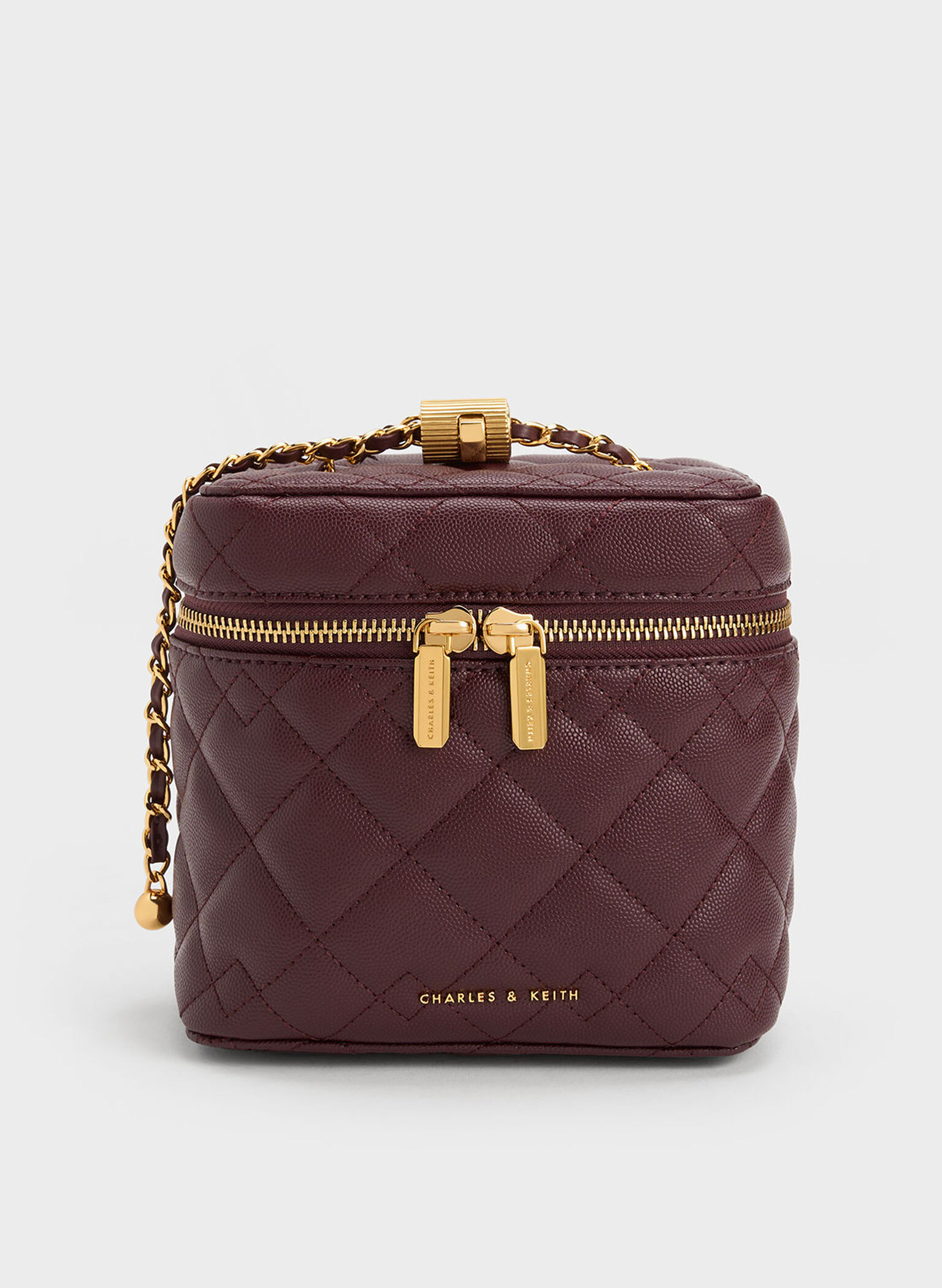 Nezu Quilted Boxy Bag, Dark Chocolate, hi-res