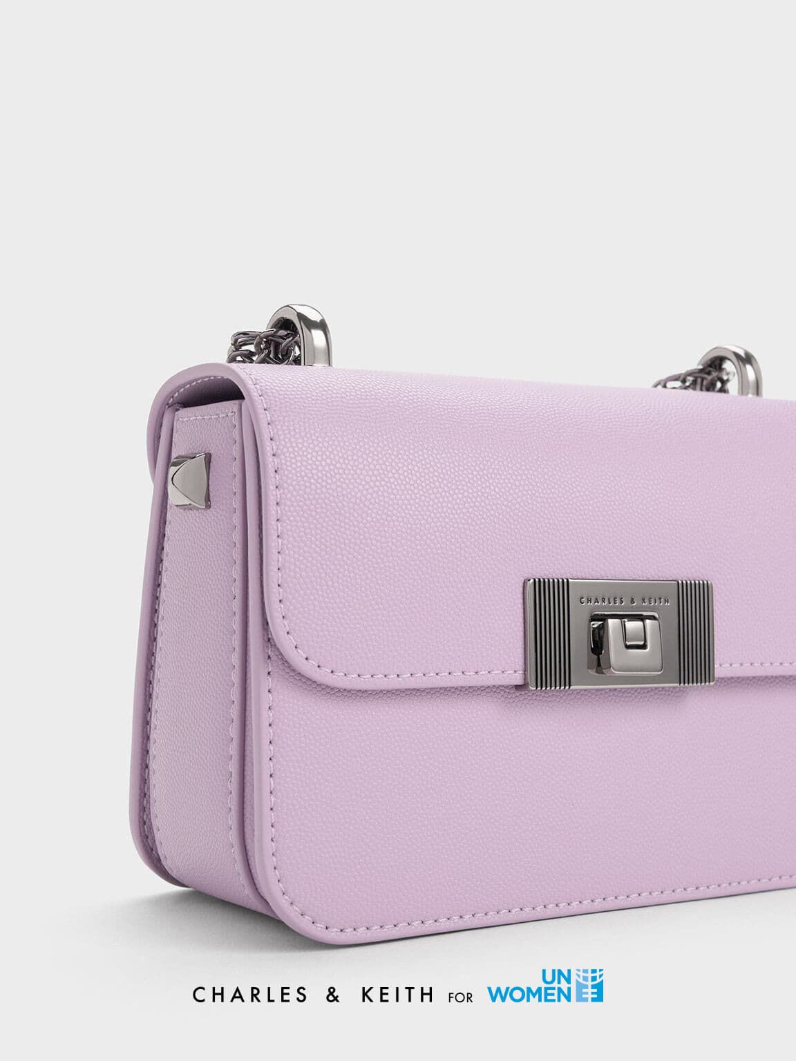 Alia Chain-Strap Crossbody Bag, Purple, hi-res
