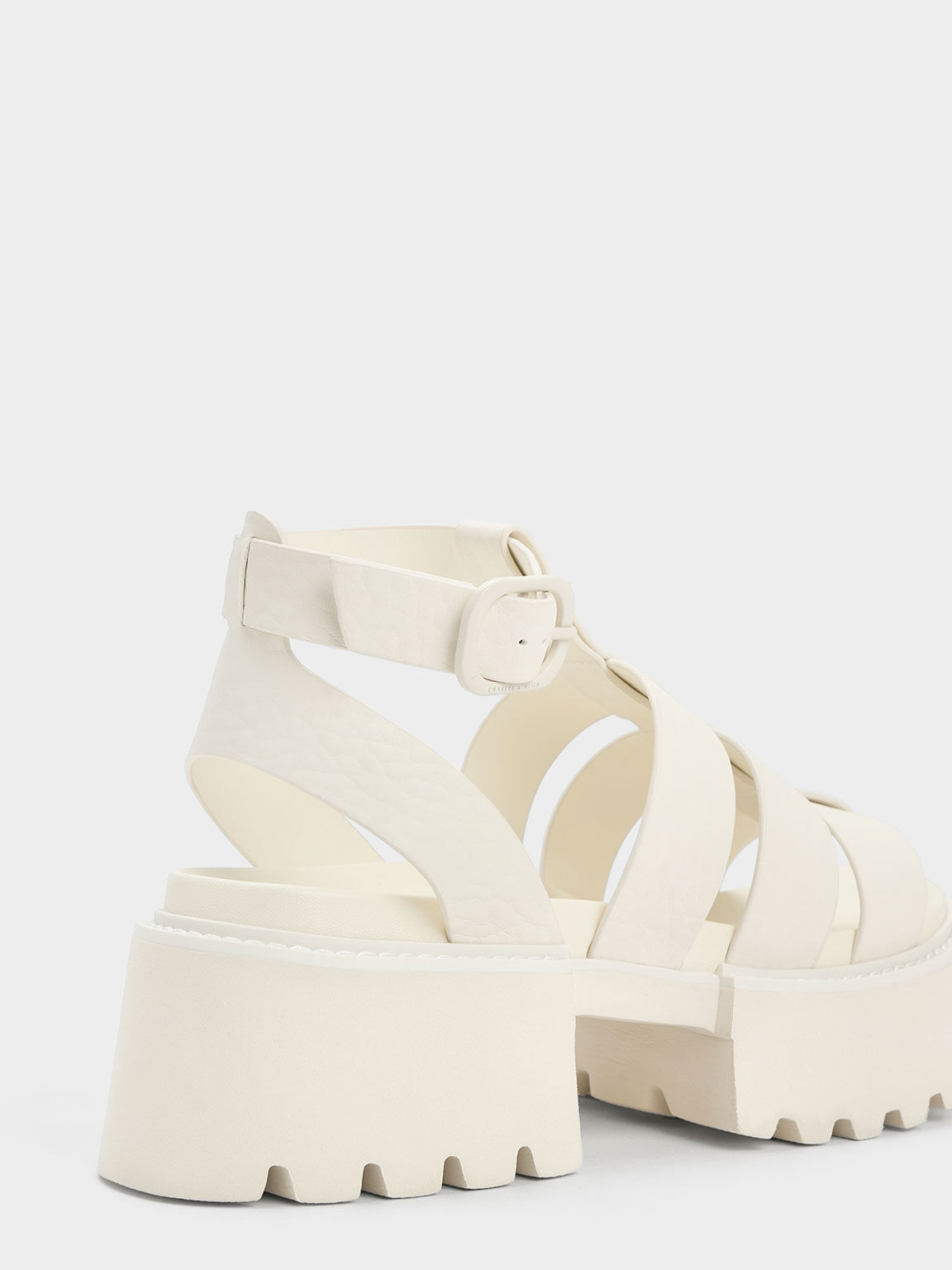 Chalk Nadine Gladiator Platform Sandals - CHARLES & KEITH TW