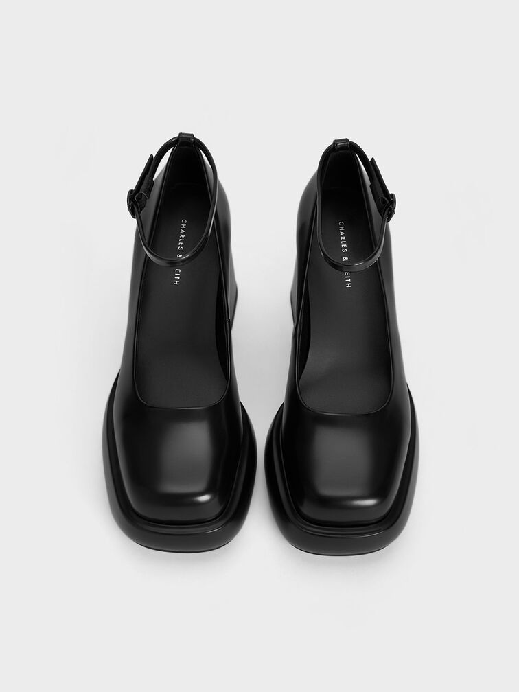 Monique Ankle-Strap Platform Pumps, Black Box, hi-res