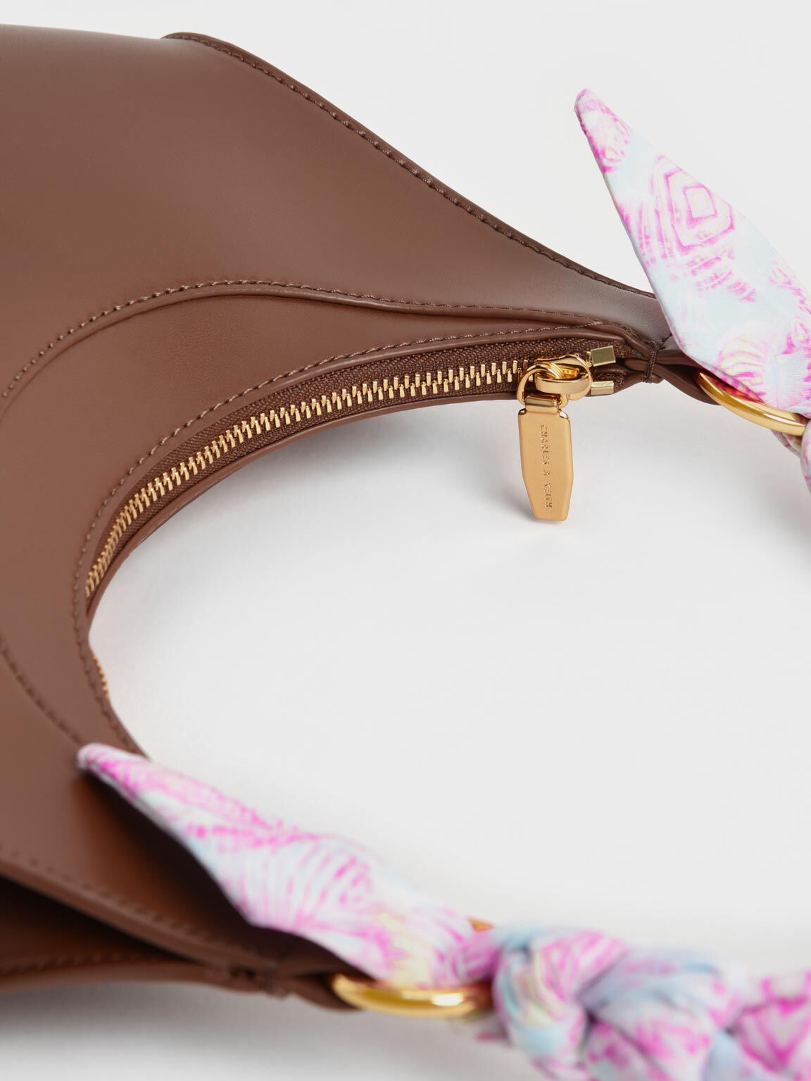 Ulani Scarf-Wrapped Hobo Bag, Chocolate, hi-res
