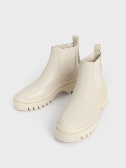 Extended Pull Tab Chelsea Boots, Chalk, hi-res