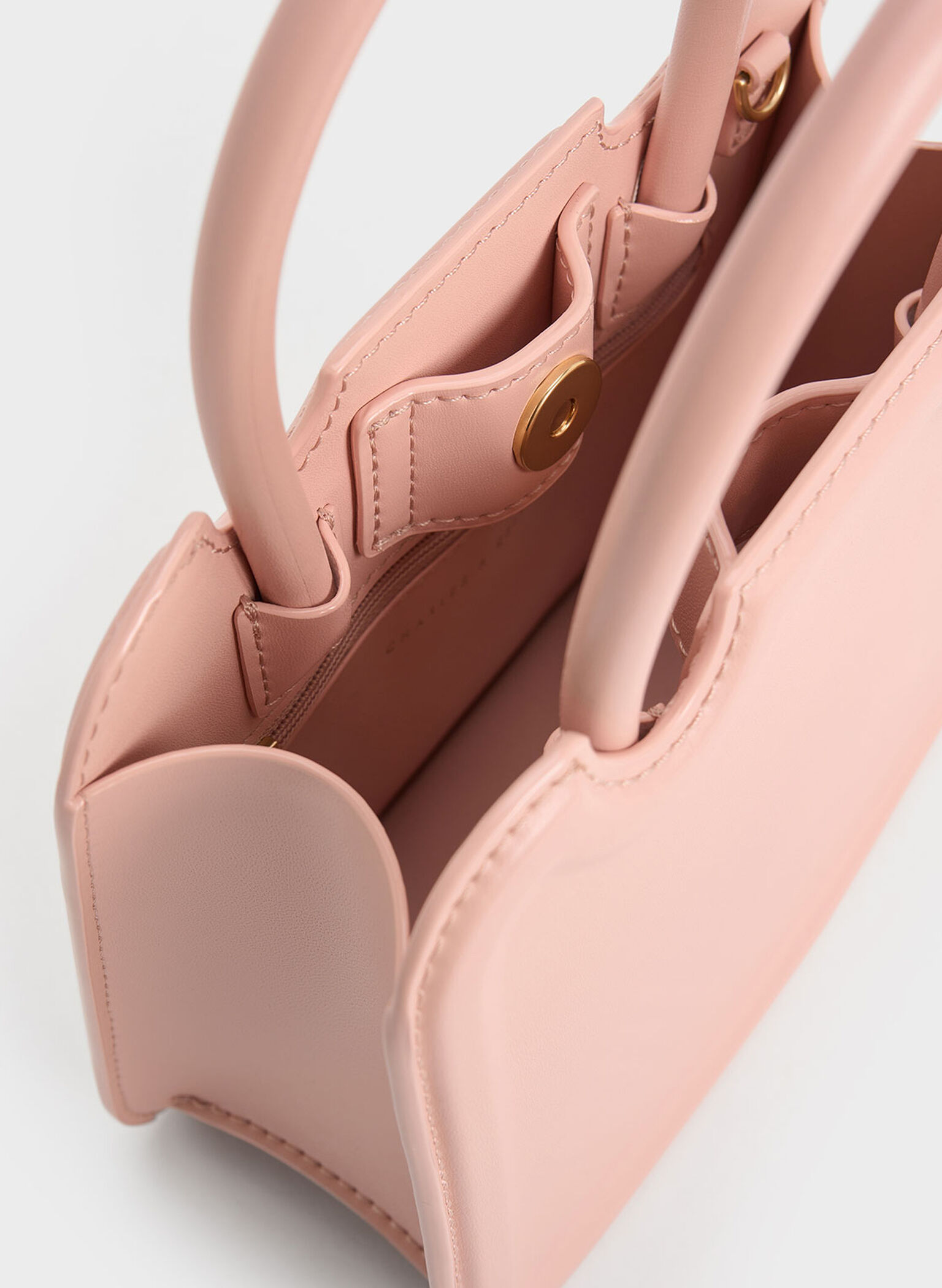Perline Sculptural Top Handle Bag, Pink, hi-res