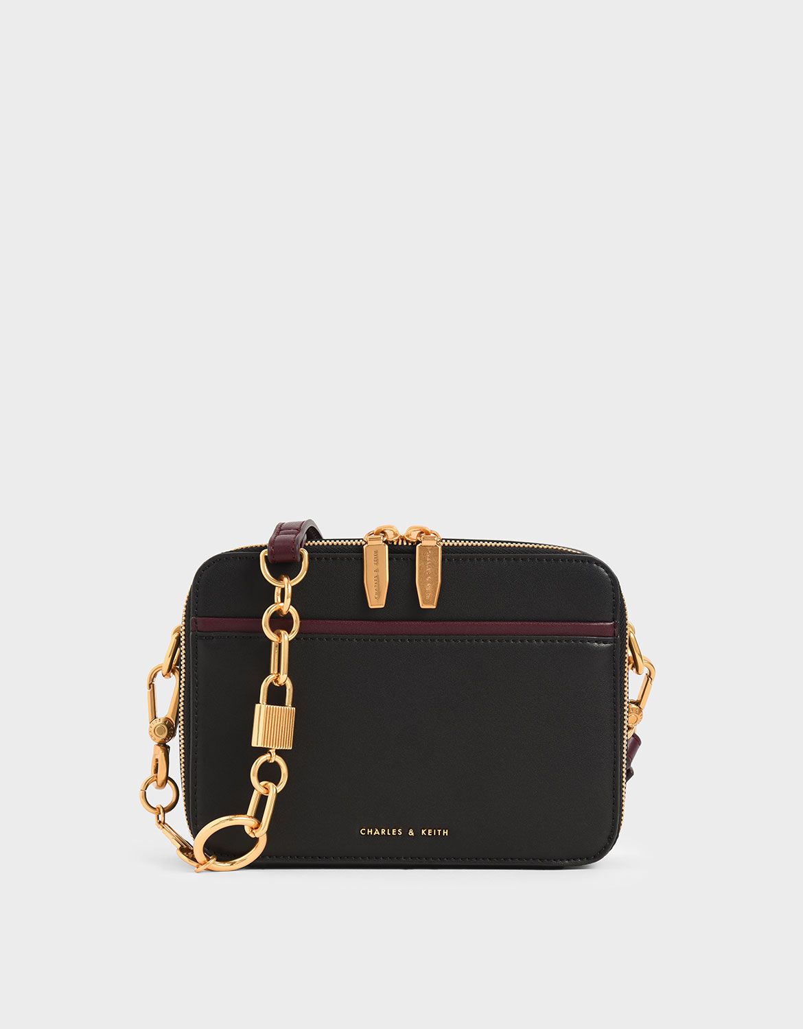 charles and keith black crossbody bag