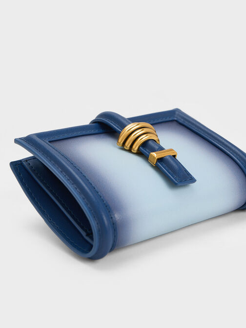Trudy Metallic Accent Ombre Wallet, Navy, hi-res