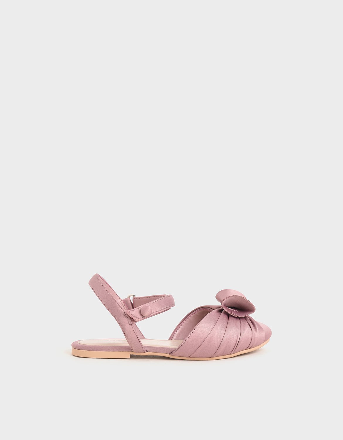 pink satin flats