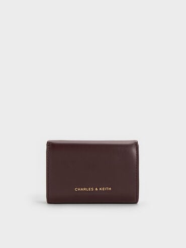 Lilibet Metallic-Accent Chain-Strap Wallet, Plum, hi-res