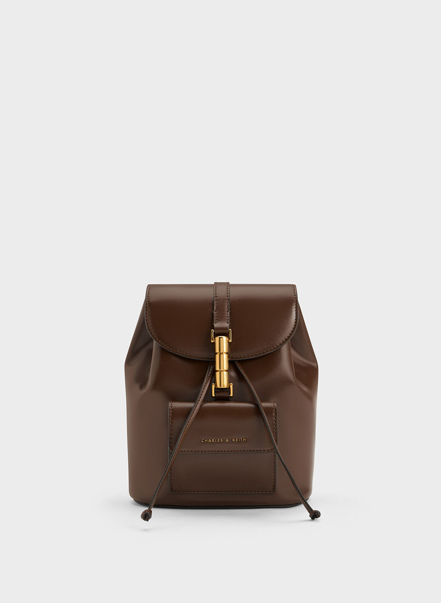 Pre-owned Chanel 1980s Mini Bag Motif Shoulder Bag In Brown