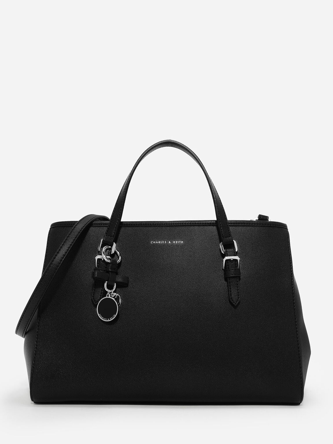 charles and keith turn lock tote bag