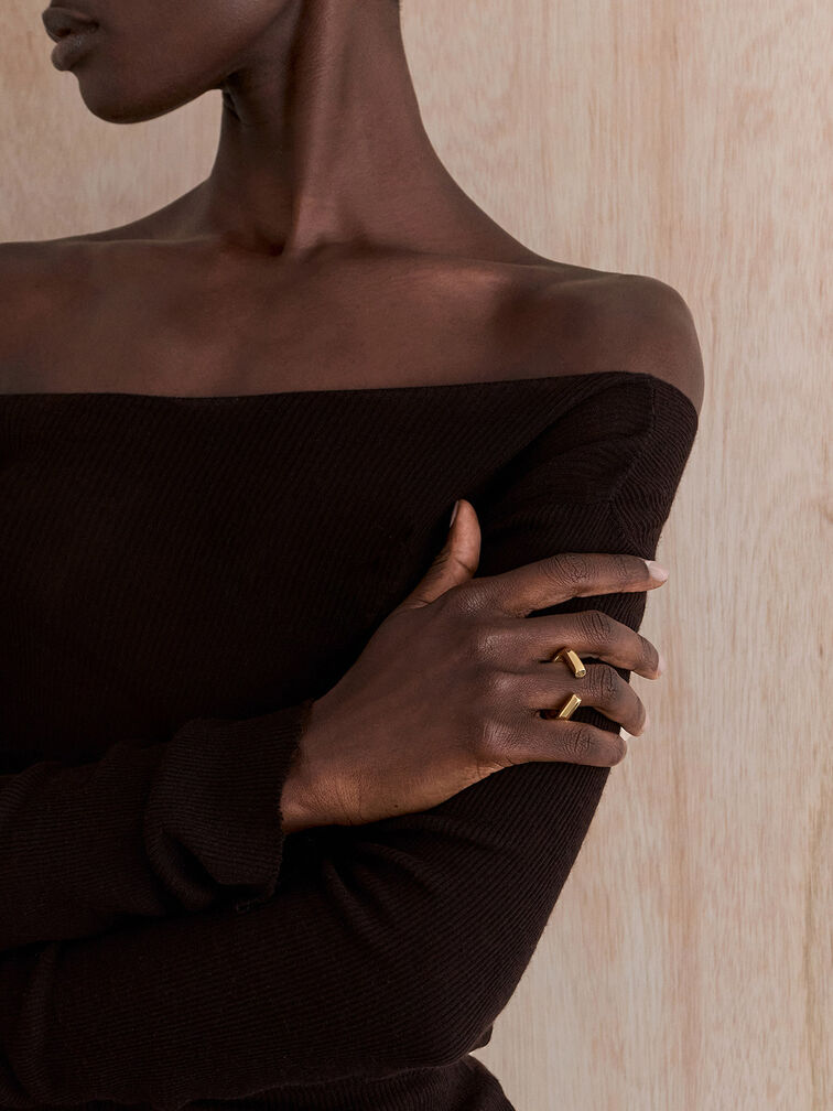 Angular Ring, Gold, hi-res
