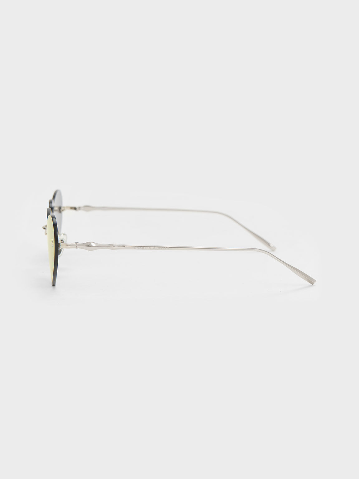 Heart-Shaped Cat-Eye Sunglasses, Silver, hi-res