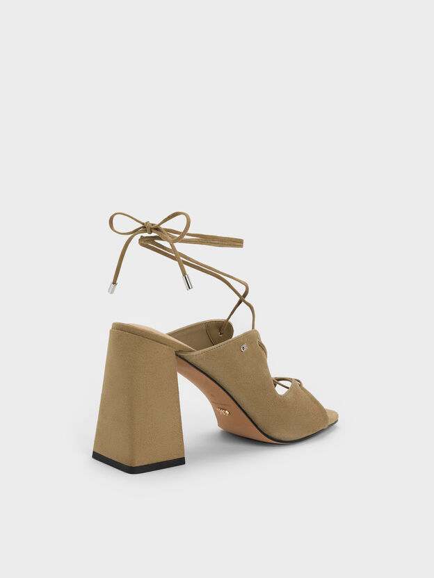 Sandalias de tac&oacute;n de ante Jianna, Verde militar, hi-res