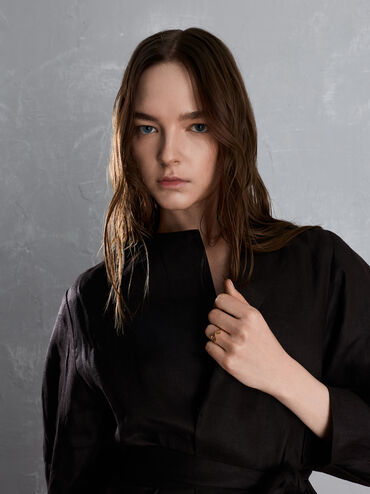 Anillo de lazo Athalia, Dorado, hi-res