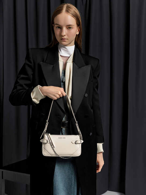 Antonella Chain-Strap Crossbody Bag, Cream, hi-res
