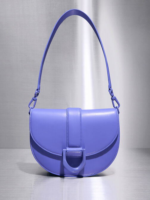 Gabine Saddle Bag, Purple, hi-res