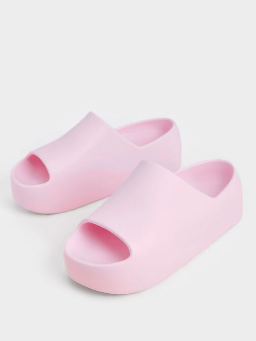 Morgan Platform Slide Sandals, Light Pink, hi-res