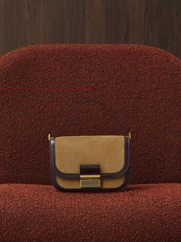 Sac en suède recyclé Charlot, Sahara Sand, hi-res