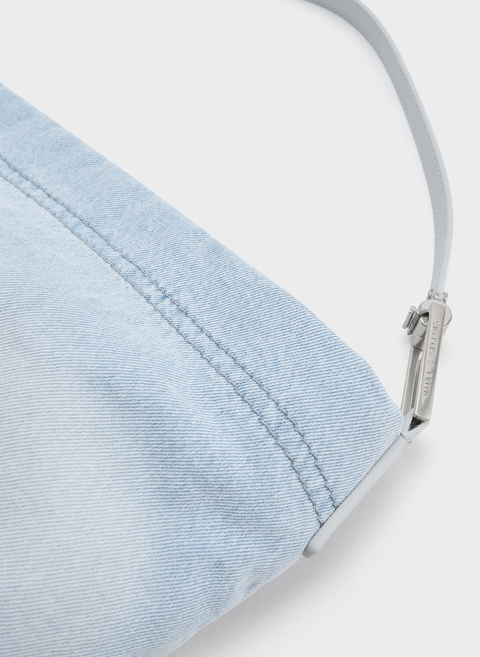 Sianna Denim Slouchy Hobo Bag, Light Washed Denim, hi-res