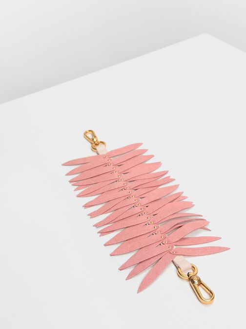 Flare Fringe Mini Bag Strap, Pink, hi-res