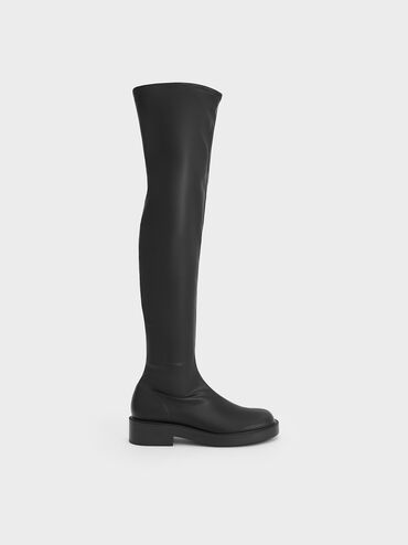 Jett Thigh-High Boots, Black, hi-res