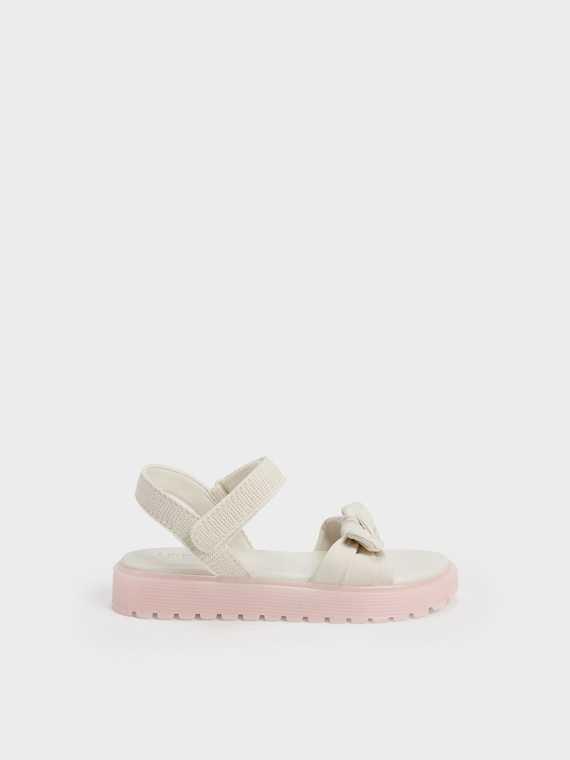 Girls' Nylon Knotted Sandals, Chalk, hi-res