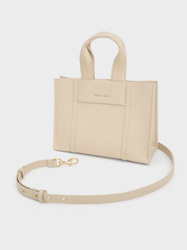 Mini Shalia Tote Bag, Beige, hi-res