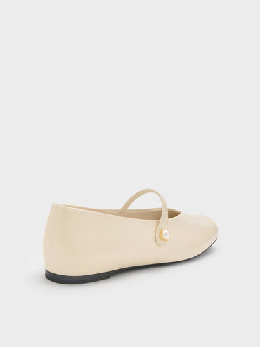 Bailarinas Mary Jane Marie con Perlas, Crema, hi-res