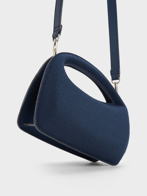 Navy Rabbit Illustrated Belted Bag - CHARLES & KEITH PH
