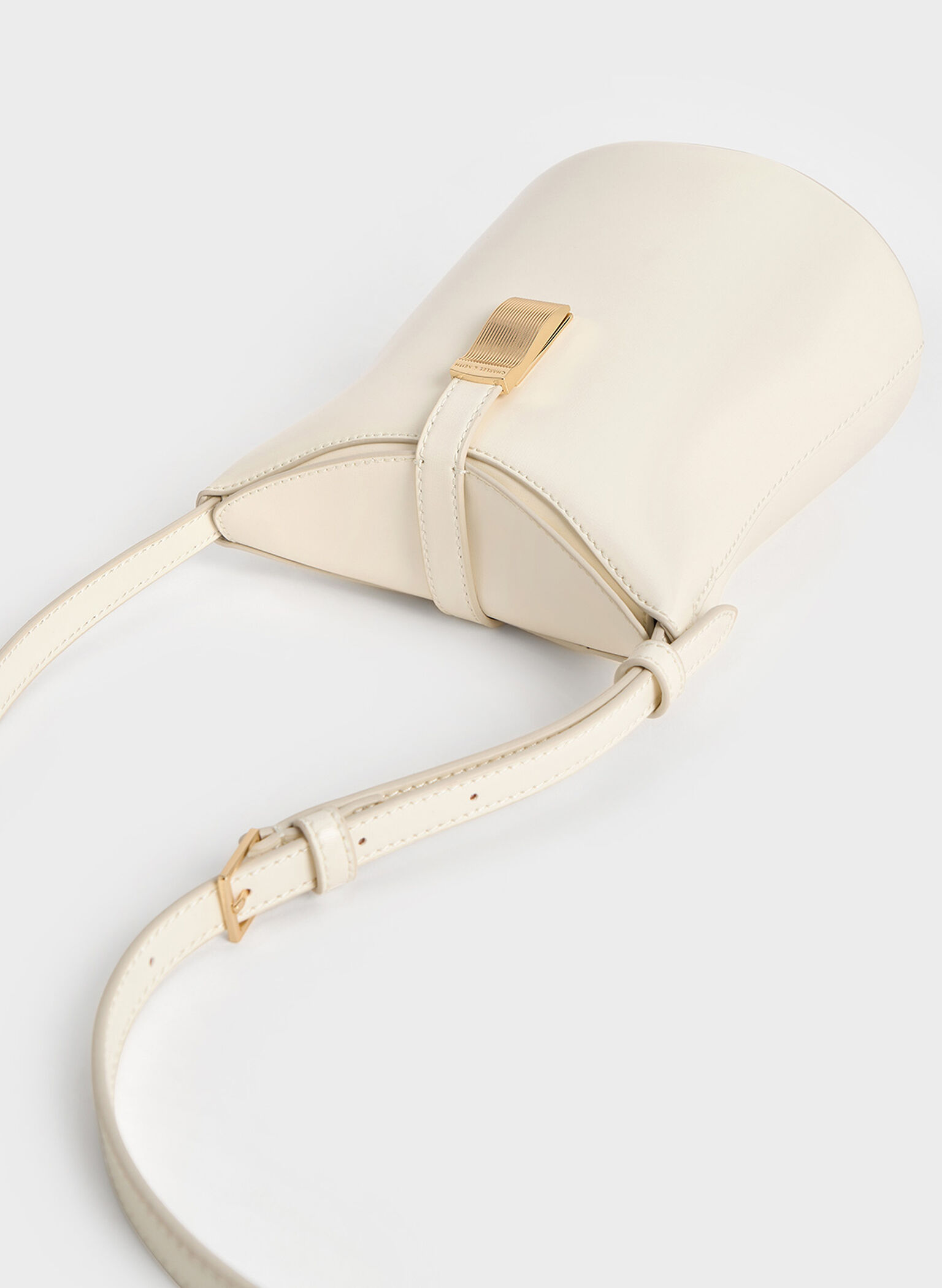 Wisteria Belted Bucket Bag, Cream, hi-res