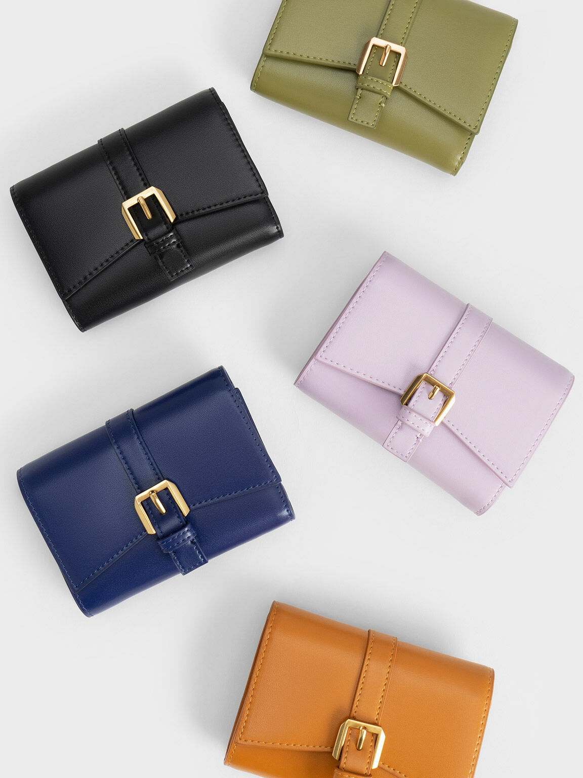 Annelise Belted Wallet, Black, hi-res