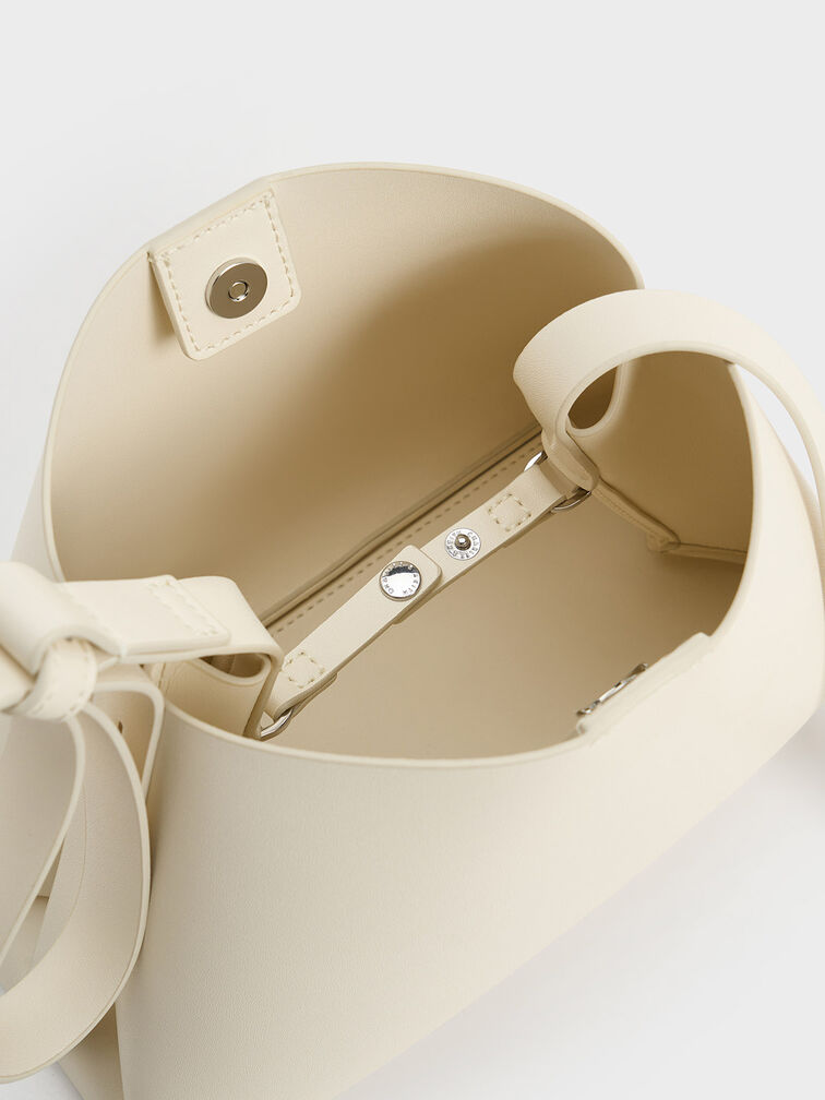 Odella Trapeze Bucket Bag, Cream, hi-res