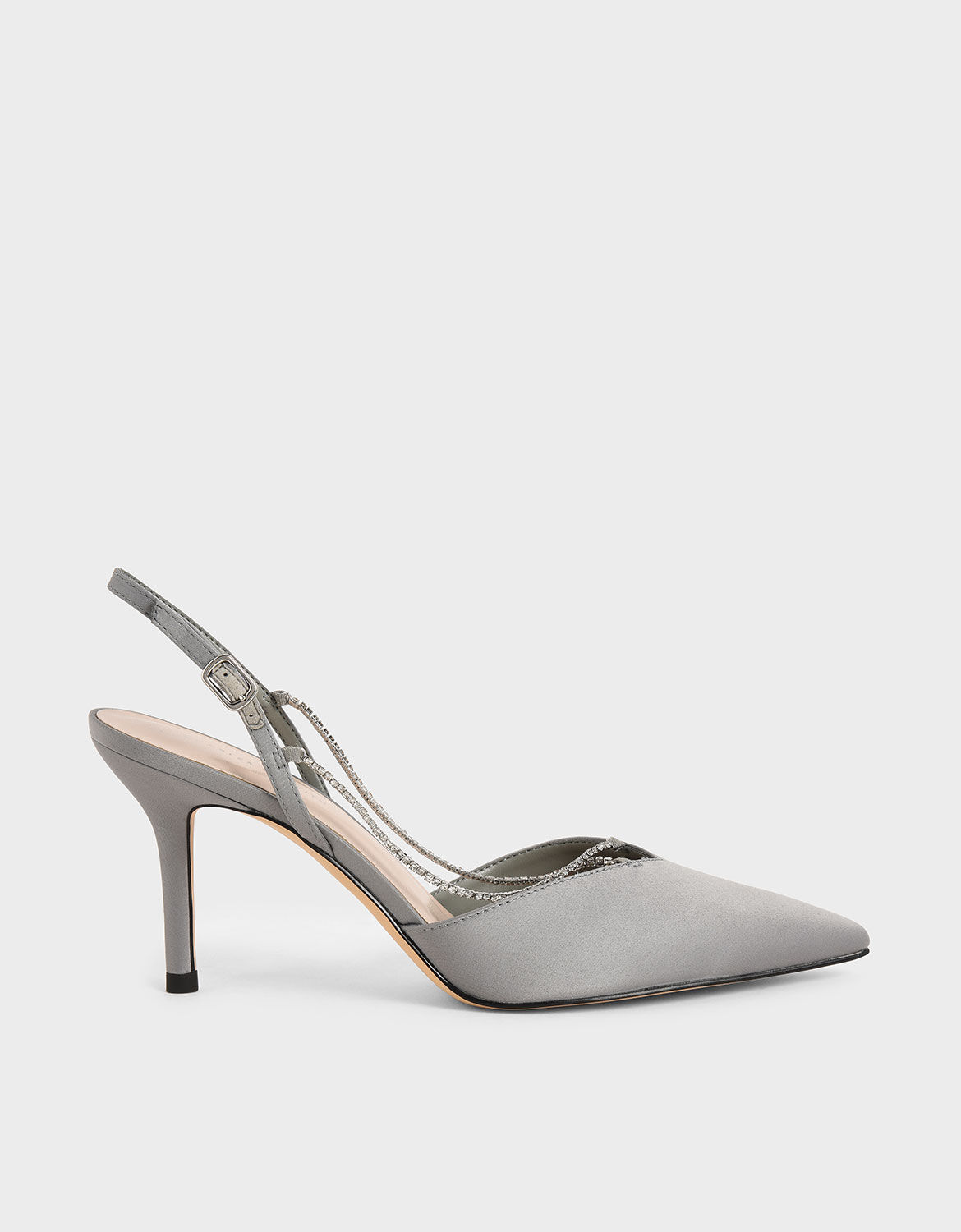 Crystal embellished pumps