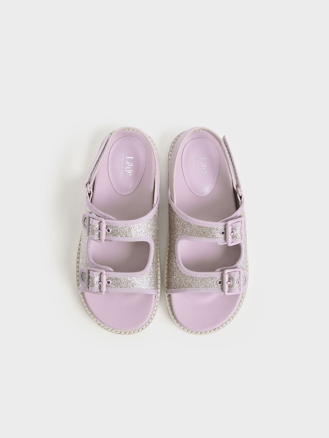 兒童雙帶釦涼鞋, 紫丁香色, hi-res