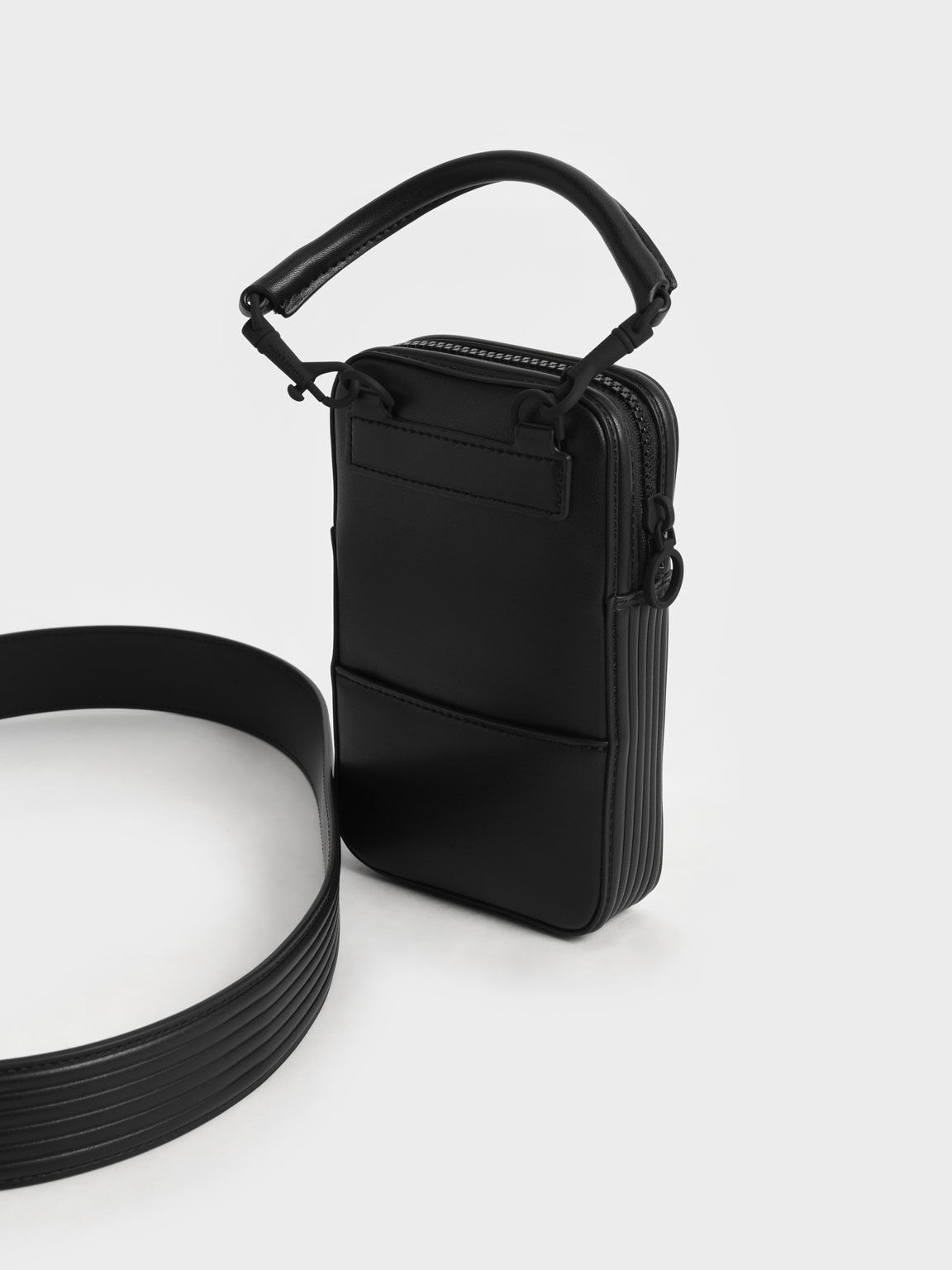 Long Crossbody Bag, Black, hi-res
