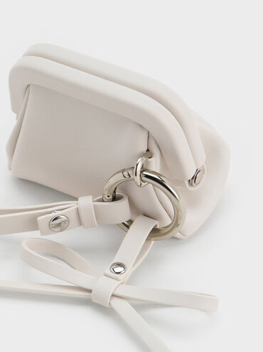Bow Micro Bag Charm, Meringue White, hi-res