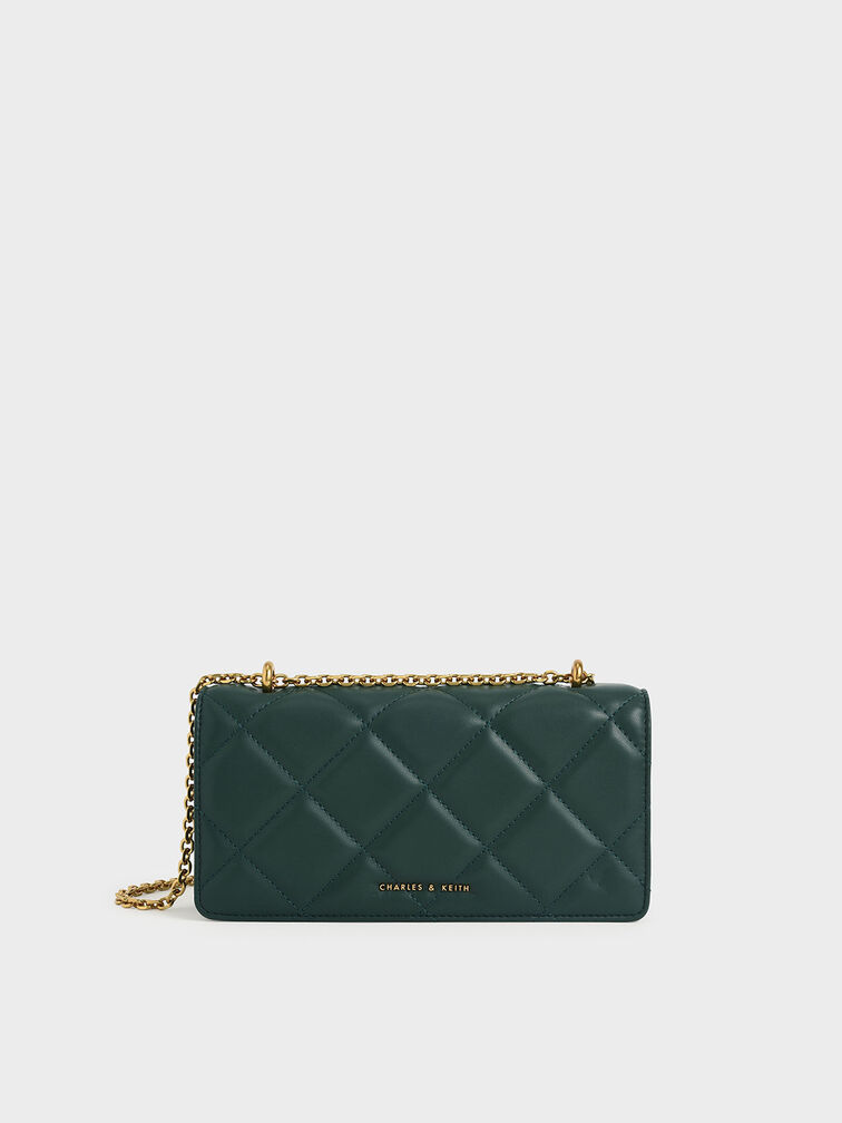 Charles & Keith Women's Quilted Long Wallet