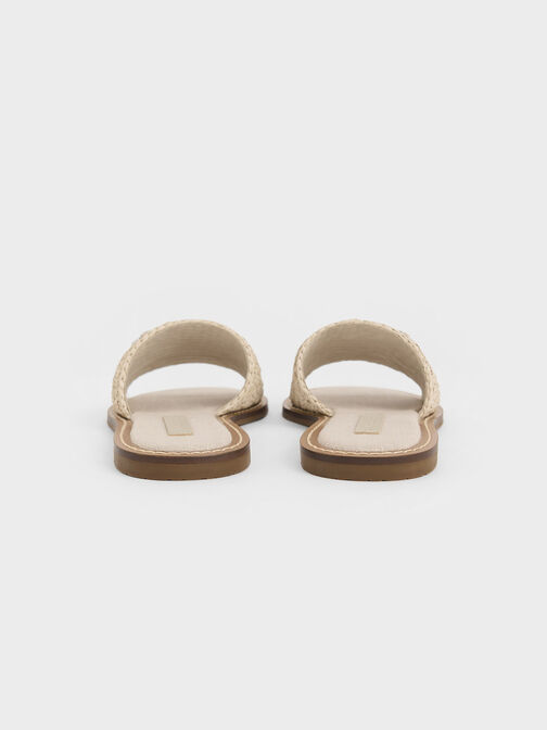 Sandalias de rafia, Beige, hi-res