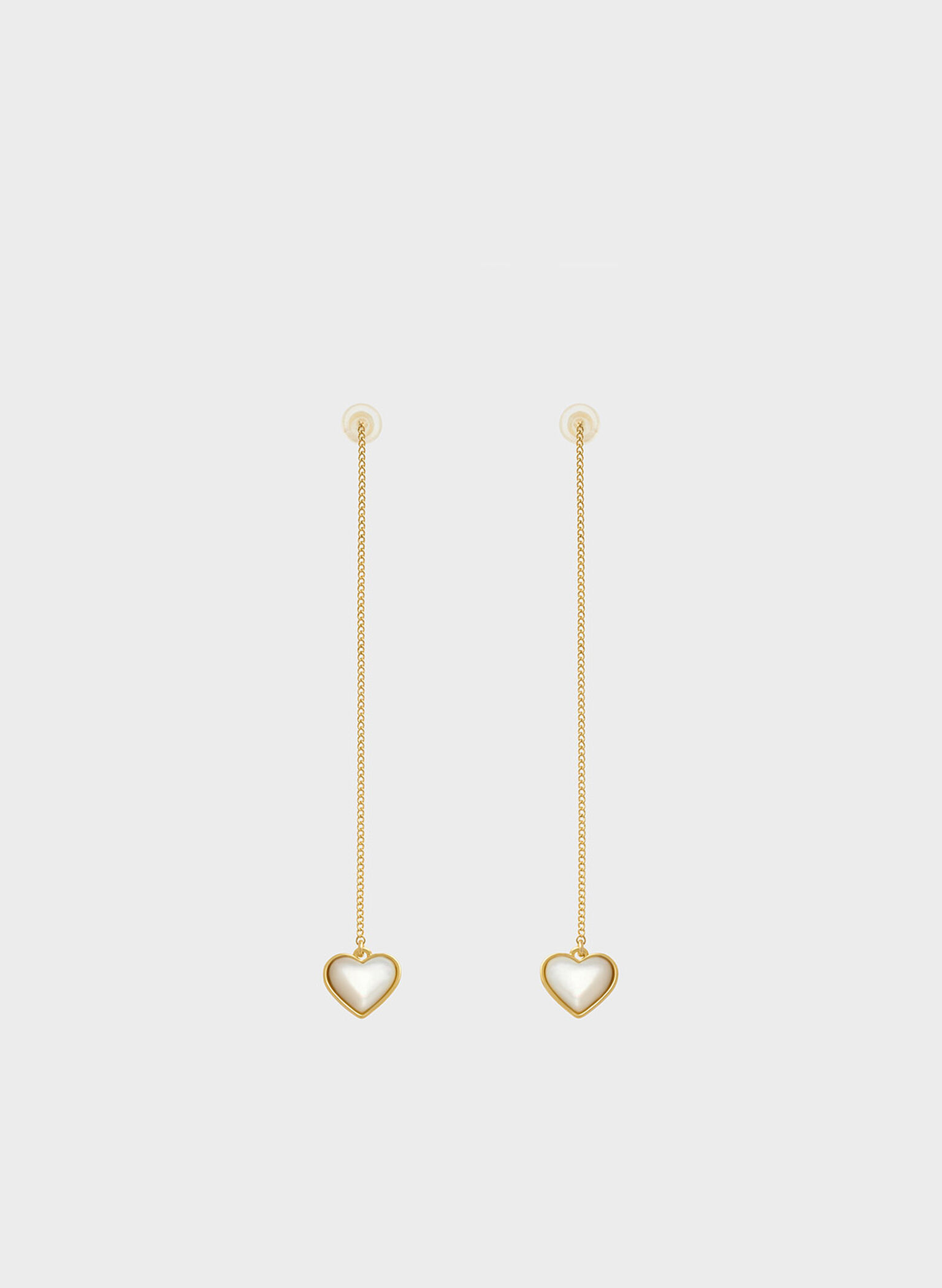 Pendientes Annalise con piedra de corazón, Dorado, hi-res