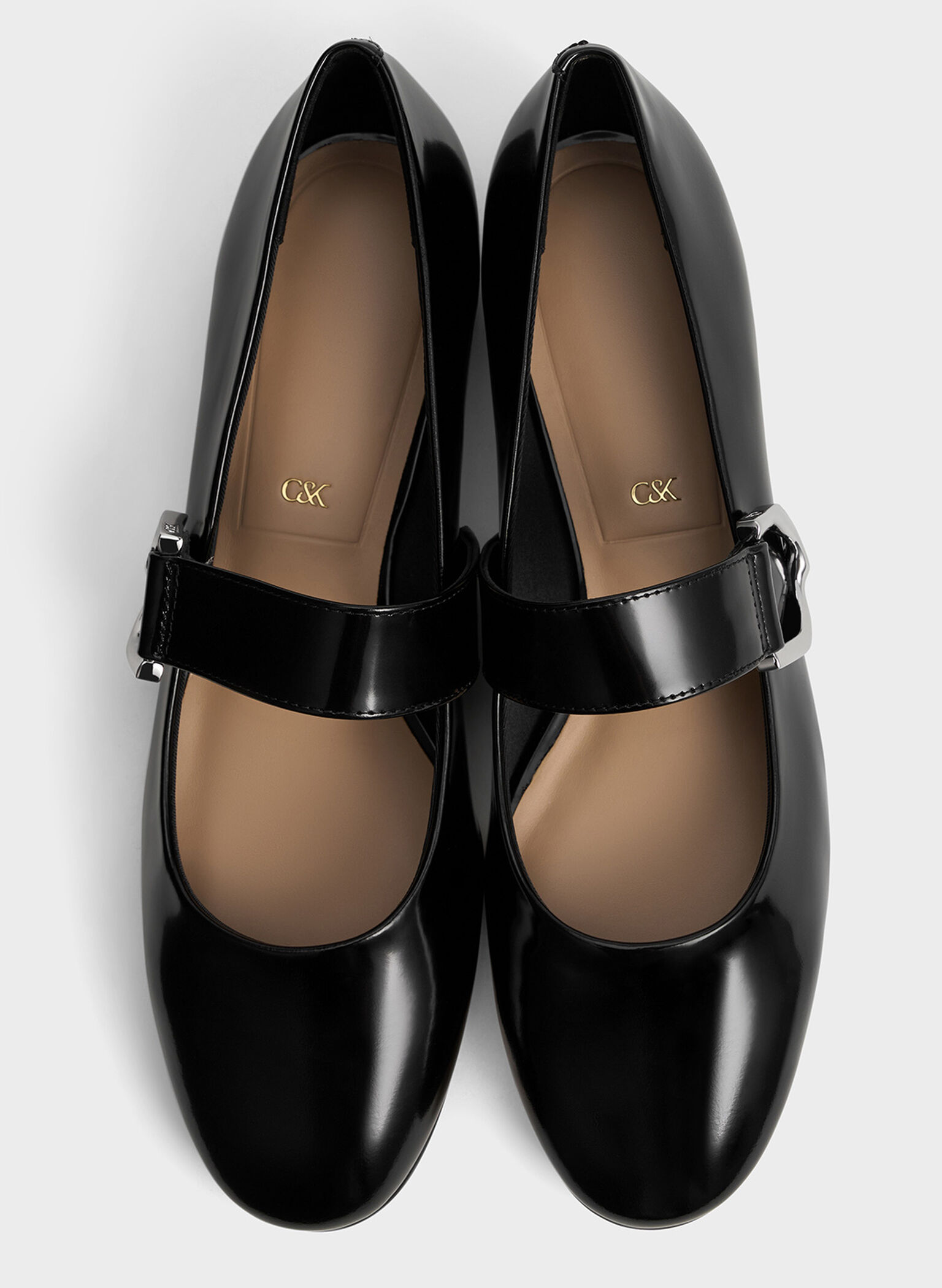 Gabine Leather Mary Janes, Black Box, hi-res