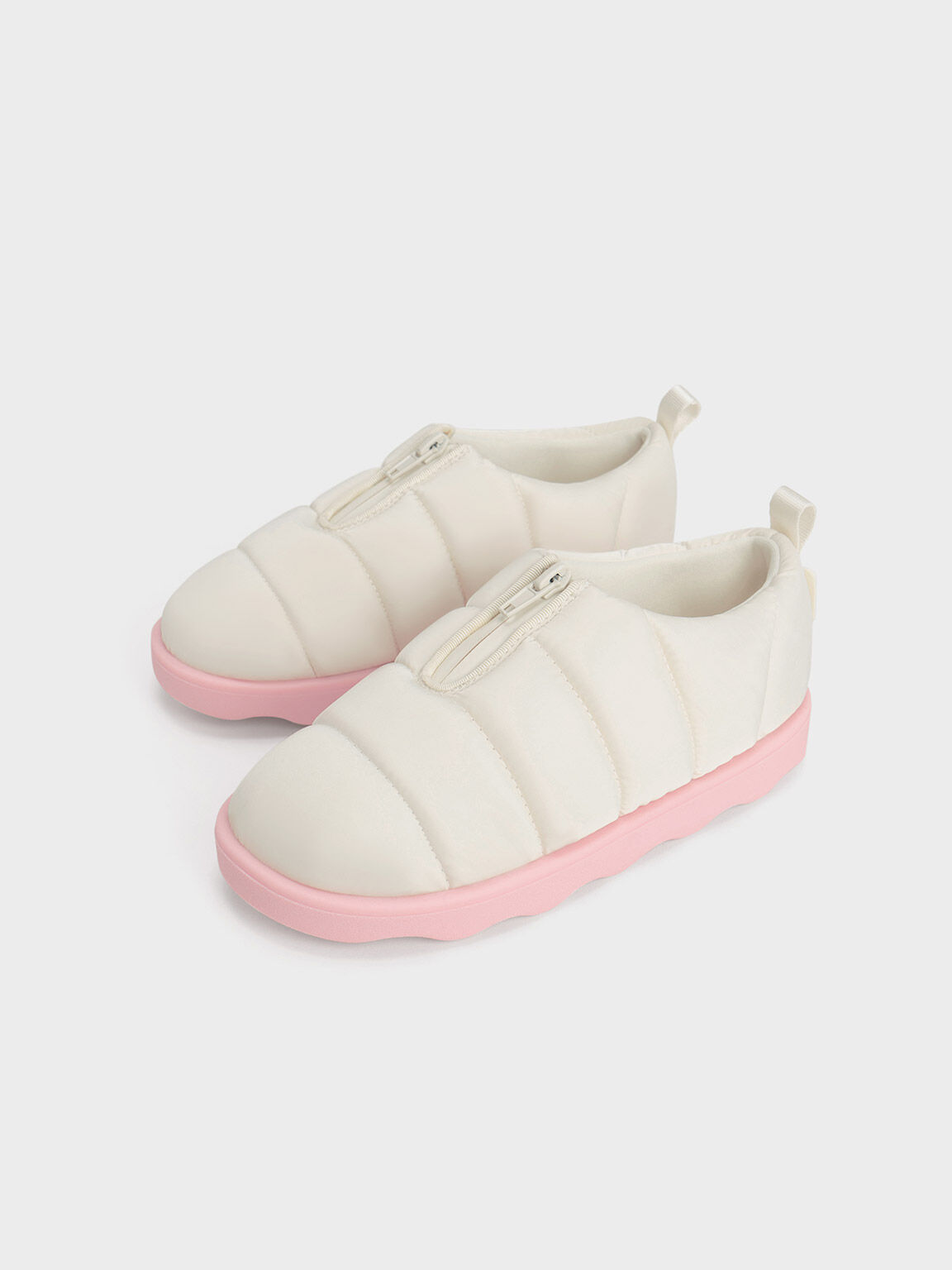 Chalk Girls Puffy Nylon Panelled Loafers CHARLES KEITH AE