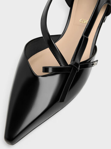 Anastasia Leather D'Orsay Flats, Black Box, hi-res