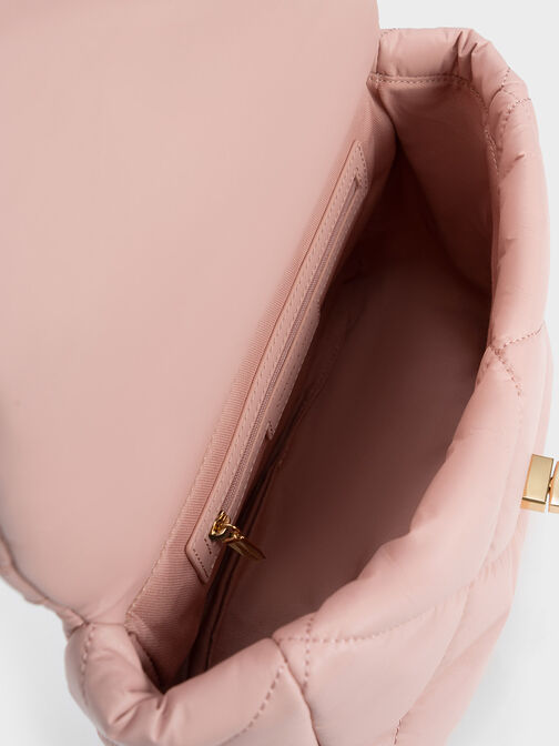 Paffuto Large Padded Shoulder Bag, Light Pink, hi-res
