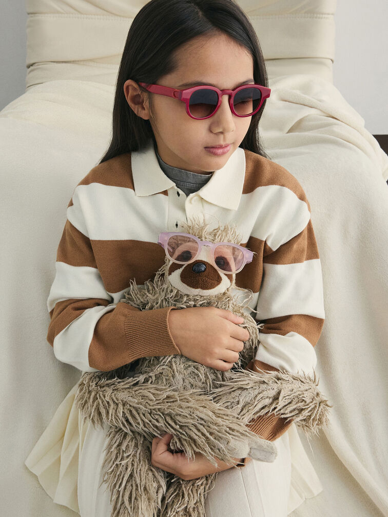 Girls' Gabine Sunglasses, Red, hi-res