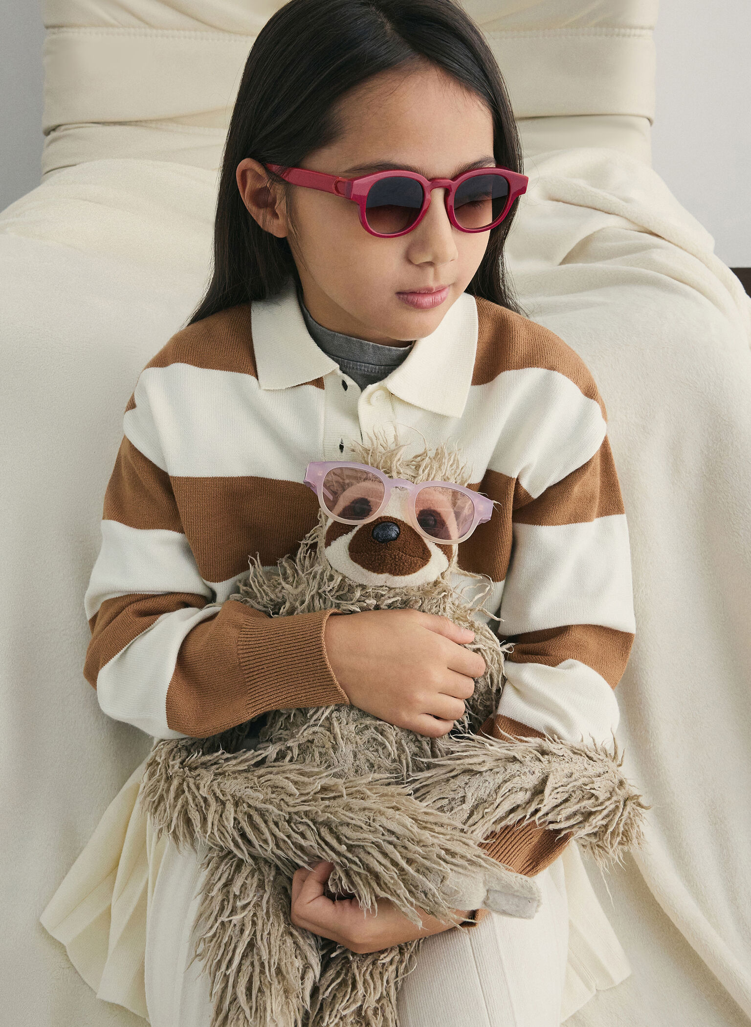 Girls' Gabine Sunglasses, Red, hi-res