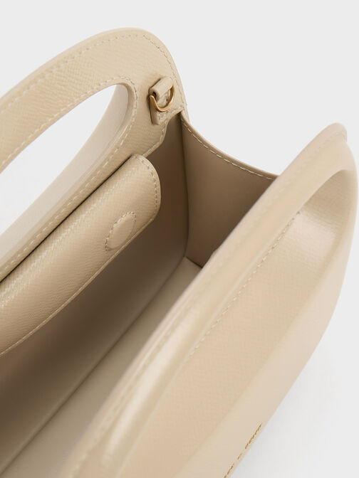 Mini Cocoon Top Handle Bag, Beige, hi-res