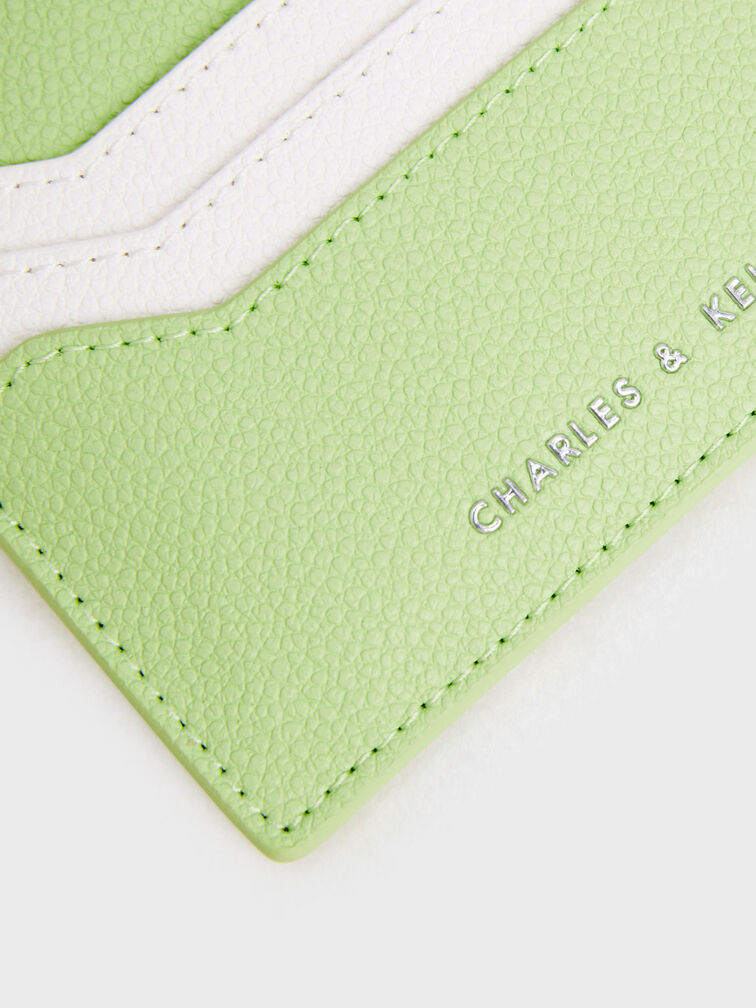 Two-Tone Multi-Slot Card Holder, Mint Green, hi-res
