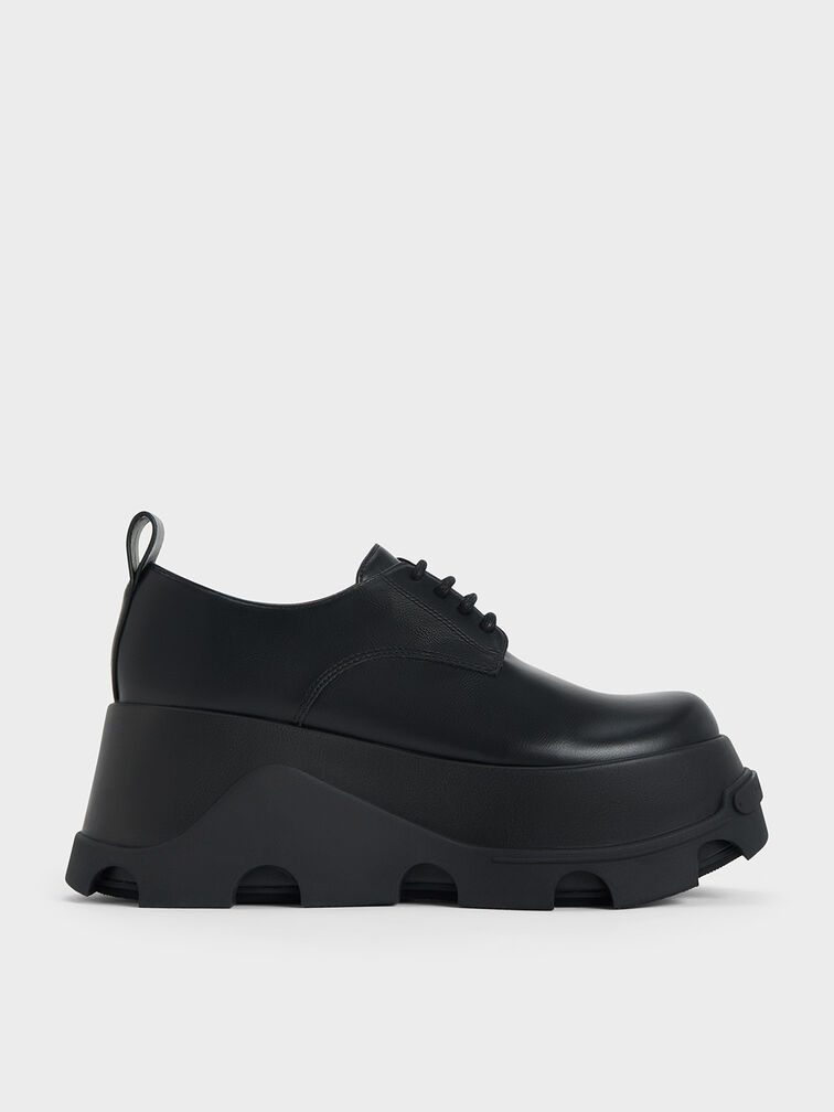 Triana Chunky Oxfords, Black, hi-res