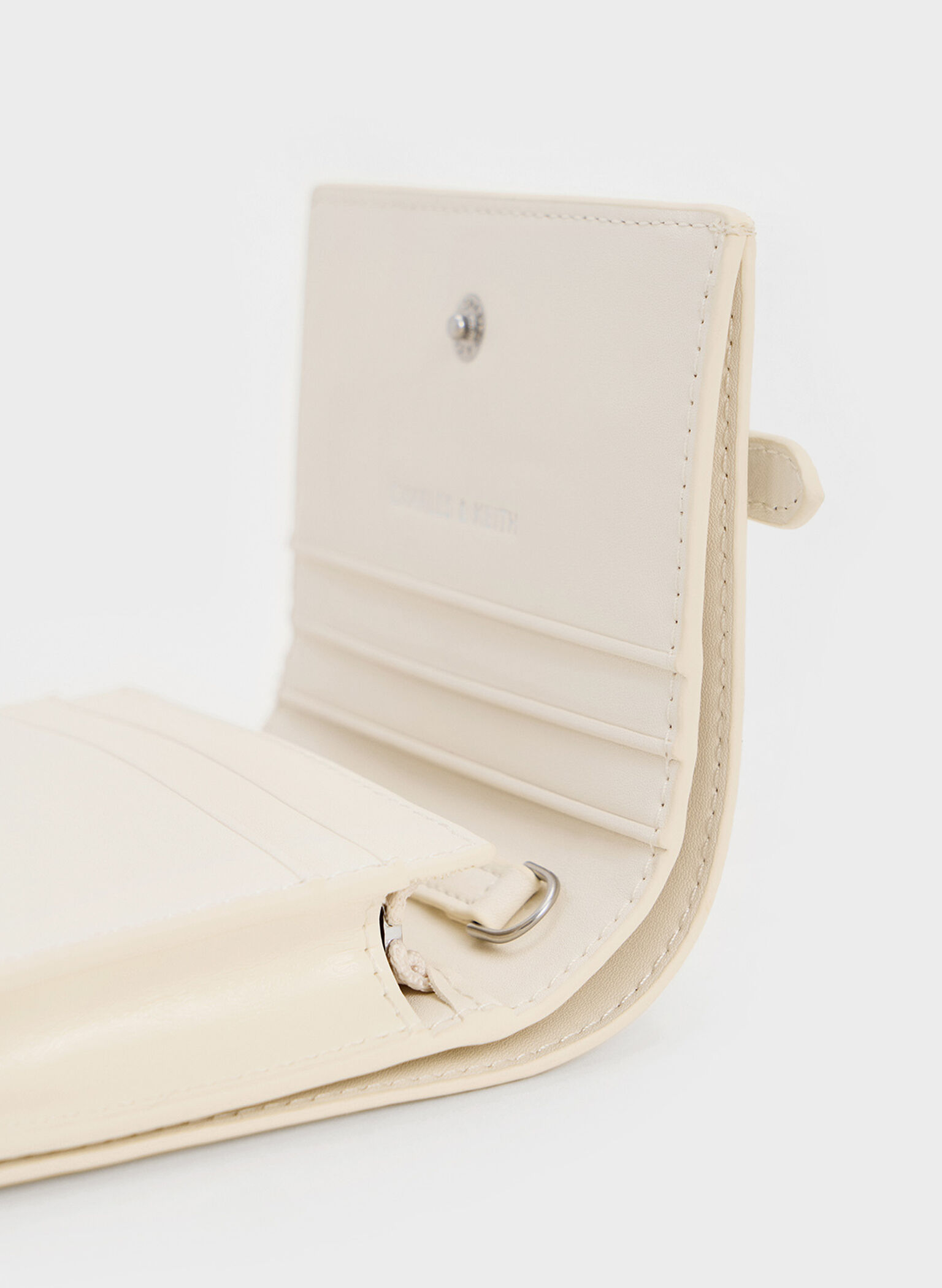 Sloane Chain-Handle Wallet, Cream, hi-res